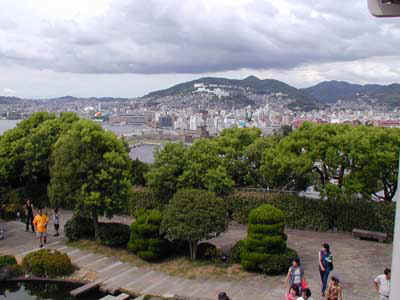 Panoramica della città dallo splendido Glover Garden